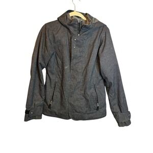 Burton Women's Small Dryride Insulated Hooded Snowboard Ski Jacket Gray